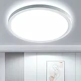 OTREN Plafon LED Techo Redondo Downlight Panel 20W, Lámpara de Techo Moderna 6500K IP44 Ultra Delgado Luz Led para Dormitorio Baño Cocina Pasillo Comedor Sala Ø218MM