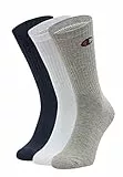 Champion Core 3PP Crew, Calcetines, para Unisex adulto, Multicolor (Azul Marino/Blanco/Gris Melange Claro), 39-42