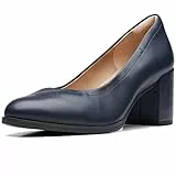 Clarks Freva55 Court, Bomba Mujer, Piel Marina, 38 EU