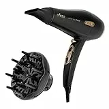 Ufesa Velvet Pro 2400 Secador Profesional con tecnología iónica, Difusor y concentrador, Negro/Cobre, 2400W