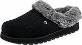 Skechers Keepsakes - Ice Angel, Zapatillas de estar por casa Mujer, Black Grey, 36 EU