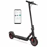 8.5' Patinete eléctrico Plegable de aleación, Conexión App Móvil,30Km de autonomía, batería 387 WH, Carga máxima 120KG Gris