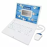 Lexibook, Ordenador Educativo y Bilingüe Español/Inglés, Juguete para niños con 124 Actividades para Aprender Matemáticas, Dactilografía, Lógica, Lectura del Reloj, Jugar y Música, Blanco, JC598i2