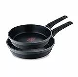 MasterPro ODIN | Juego de 2 sartenes 20 y 24 cm | Indicador de temperatura | Revestimiento antiadherente | Mangos Stay Cool | Aluminio reciclado | Apto para todo tipo de cocinas