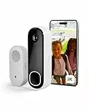 Arlo Essential 2K Videoportero WiFi + Timbre Inalámbrico Exterior Impermeable, Timbre Casa, Detector De Movimiento, Visión Nocturna, Audio Bidireccional, Prueba Arlo Secure Incluida, 1 Cámara, Blanca