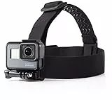 Amazon Basics Montura con correas para cabeza para cámara GoPro, Negro
