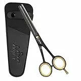 MJW Tijeras para Adelgazar el Cabello - Tijeras de Dientes para Cortar el Cabello de Acero Inoxidable, Tijeras para Mezclar Peluquería, Tijeras Ideales para Texturizar y Estratificar para Adultos
