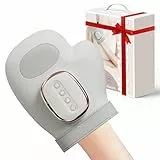 Masajeador de manos inalámbrico, masajeador eléctrico de mano con calor y compresión, masajeador de manos para artritis y túnel carpiano, termoterapia, 5 niveles ajustables, alivio del dolor de manos