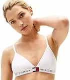 Tommy Hilfiger Sujetador Triangular Mujer con Logotipo en la Cintura, Blanco (White), S