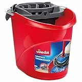 Vileda Torsion Power - Cubo Superfácil, Menos Esfuerzo a La Hora de Escurrir, Color Rojo/Multicolor