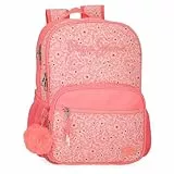 Pepe Jeans Nahid Mochila Escolar Doble Compartimento Rosa 30x40x12 cms Poliéster by Joumma Bags