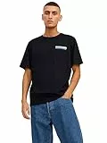 JACK & JONES Jjecorp Logo camiseta SS ONeck Camiseta Cuello Redondo, Black/Print:p4 Small Print, XL Hombre