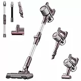 Eureka AK10 Pro Aspiradora sin cable, 29Kpa Motor BLDC Potente de 450W, Aspiradoras Escoba sin Cable con Pantalla LED, Tubo Flex, 60 Minutos de Autonomía, Aspiradora de Mano para Pelo de Mascotas