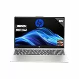 HP Ordenador portátil 15.6' FHD (AMD Ryzen 7-7730U, 16 GB RAM, 1TB SSD, AMD Radeon Graphics, Sin Sistema operativo) Plata - Teclado QWERTY Español