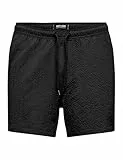 ONLY & SONS Onsted Life Solid Seersucker Swim Noos Bañador Corto, Negro, XXL Hombres