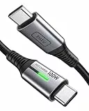 INIU Cable USB C a USB C 100W, 2m Cable USB C PD QC Carga Rapida, Cargador USB Tipo C Nylon para iPhone 17 16 Pro Max, MacBook iPad Air, Samsung S25 S24 S23 Ultra, Pixel 9 Xiaomi Switch Steam Deck PS5