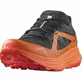 Salomon ULTRA FLOW GORE TEX Zapatillas de Trail Running para Hombre, Black / Dragon Fire / Cherry Tomato, 45 1/3 EU