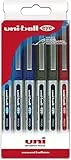 Uni-ball Estuche 6 roller Tinta líquida UB-150 colores surtidos