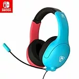 Turtle Beach Airlite Fit Auriculares con Cable para Juegos en Blanco y Negro con Licencia Oficial para Todos los Nintendo Switch: micrófono abatible y silenciable, Orejeras de Comodidad Superior