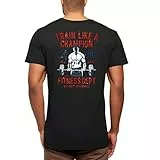 Camiseta de Manga Corta con Cuello Redondo (FR/ES, Letras, XL, Regular, Regular, Champion)