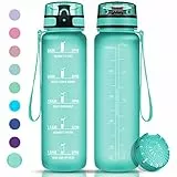 Vikaster Botella de Agua de 500 ml, Sin BPA & A prueba de fugas, Con pajita, Reutilizable, Ideal para escuelas primarias, Ideal para la Escuela, Gimnasio, Oficina, Running