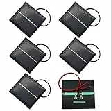 GTIWUNG 6 Piezas 3V 0.55W 60X55mm Micro Mini Células de Panel Solar, Celula Fotovoltaica, Mini Placas Solares Maqueta para Energía de Energía Solar, Hogar DIY, Proyectos Científicos, Juguetes