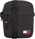 Tommy Jeans Bolso bandolera Hombre Daily + Reporter elegante, Negro (Black), Talla Única