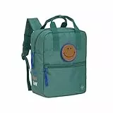 LÄSSIG mochila infantil con correa para el pecho Mochila de jardín de infancia 27 cm, 7 litros, 3 años/Mini Square Backpack dark green
