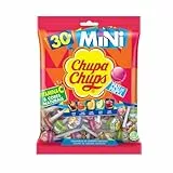 Mini Chupa Chups Caramelo con Palo de Sabores Variados - Bolsa de 30 unidades de 6 gr/ud
