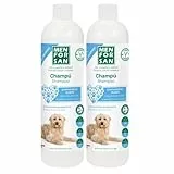 MENFORSAN Champú Perros eliminador de olores, Talco, Azul, 1 l Paquete de 2