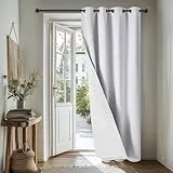 Deconovo Cortinas Salon Modernas Opacas Térmicas Aislantes Frio y Calor Invierno con Ollaos 1 Pieza 140x260cm Gris Perla
