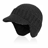 NyxSeat 1 Pieza Negro Gorro Cilindro De Punto Gorro, Gorro De Protección Oída Caliente Invierno Grueso Y Cómodo Caballero, Accesorios Para Deportes Al Aire Libre, Negro , Talla única