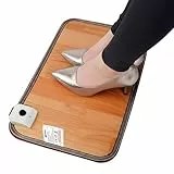 MEIRRAI Calienta Pies Electrico, Calentador de Pies Temperatura Ajustable,Interruptor de Pie Alfombrilla Suelo Térmica Eléctrica para Oficina en Hogar