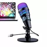 Genérico Micrófono para Juegos Pc | Micrófono de Condensador con Cancelación de Ruido | Accesorios Auriculares Inalámbricos Streaming Música Podcast Estudio Pc Experiencia De Audio Enriquecida