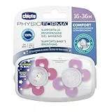 Chicco Chupete PhysioForma Comfort, Chupete 16-36 Meses, Pezón Suave de Silicona, Ayuda a la Respiración Fisiológica, Favorece el Desarrollo Correcto de la Boca, Colores Surtidos, Rosa Claro,2 Pz