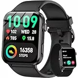 Yxtel Reloj Inteligente Hombre,1.85' Smartwatch con Llamadas Bluetooth,Reloj Deporte con Whatsapp Mensajes,100 Modos Deporte para iOS Android (2 Correas