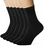 Calcetines Hombre Calcetines Deporte Hombre Calcetines Running Hombre Mujer Algodón 6 pares Calcetines Termicos Negro Calcetines de Trabajo Mujer Respirable Suaves Cómodos Transpirables 43-46