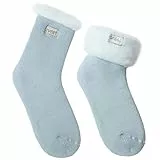 JARSEEN 2 Pares Calcetines de Lana Térmicos de Invierno Bordado Lindo Super Calor Gruesa Calentar Suave Cómodo Calcetines de Mujer (2 Menta, EU 36-42)