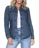 VERO MODA Vmjennie LS Denim Shirt Mix Noos Camisa Vaquera, Azul Medio (Mezclilla Azul Medio), XL para Mujer