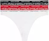 Tommy Hilfiger Pack de 3 Braguitas Tipo Tanga para Mujer Premium Essential, Multicolor (Desert Sky/White/Primary Red), M