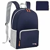 Aucuu Mochila Plegable Ultraligera, Bolsas de Viaje, Mochila de Senderismo Impermeable, Bolsas de Marcha Pequeña, para Hombre Mujer Viaje Excursiones Cortas Senderismo -Azul marino