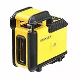 STANLEY Nivel Láser Línea 360° y Línea Vertical, Luz Verde, IP50 Impermeable, Rosca Doble 1/4', Alcance 25m, Precisión +/- 4mm, Revestimiento Reforzado, Bloqueo de Péndulo, STHT77594-1