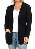 VERO MODA Vmno Name Ls Cardigan Noos, chaqueta punto Mujer, Negro (Black Black), 36 (Talla del fabricante: X-Small)