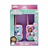 LEXIBOOK, La Casa de Muñecas de Gabby, Walkie-Talkies 200m, Juego de comunicación para niños, Clip para cinturón, Funciona con Pilas, Rosa, TW12GDH