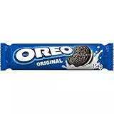 Oreo Galletas de Chocolate Rellenas de Crema Sabor Vainilla, La Galleta Original, Paquete de 170 g