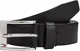 Tommy Hilfiger Cinturón Hombre New Aly Belt Cinturón de piel, Negro (Black), 95 cm