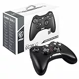 MSI FORCE GC30 V2 Controlador Gamepad Inalámbrico para PC - 2.4 GHz, Batería 600mAh Li-ion, Cubiertas D-Pad Intercambiables, 2 Motores de Vibración, USB 2.0 - Con Cable/Inalámbrico