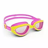 AqtivAqua JR Gafas Natacion Niño Niña Gafas Piscina Niños (Rosa/Amarillo)