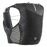 Salomon Active Skin 12 Chaleco de Hidratación Trail Running Senderismo Trail Running Senderismo MTB Unisexo con frascos de hidratación incluidos, Hidratación Sencilla, Ajuste preciso, Negro, L