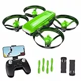 EYLM Mini Drone con Cámara HD 1080P, RC Quadcopter con App WiFi FPV 3D Flips, Modo sin Cabeza, Estabilización de Altitud, 3 Velocidades Regalos para Principiantes y Niños, 2 Baterías